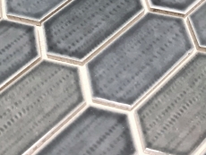 Handmuster Mosaikfliese Keramik Mosaik Hexagonal schwarz glnzend Kchenrckwand Bad MOS11J-479_m