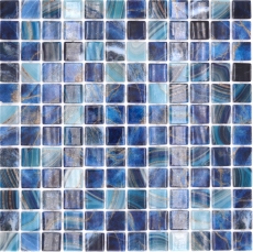 Schwimmbadmosaik Poolmosaik Glasmosaik royalblau changierend glnzend Wand Boden Kche Bad Dusche MOS220-P56254