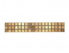 Mosaik Borde Bordre Gold Edelstahl leicht gebrstet MOS129BOR-0707