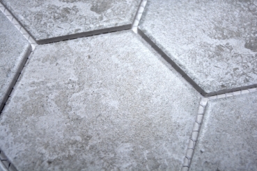 Handmuster Mosaik Fliese Keramik grau Hexagon Zement Kche Fliese WC Badfliese MOS11F-0202_m