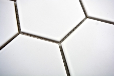 Handmuster Mosaik Fliese Keramik Hexagon wei matt Kche Fliese WC Badfliese MOS11F-0111_m