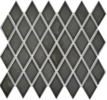 Retro Mosaik Fliese Keramik Diamant schwarz glnzend Duschrckwand Fliesenspiegel Kche MOS13-DS0301