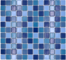 Keramik Mosaik blau grn trkis glnzend Mosaikfliese Fliesenspiegel MOS18-0408