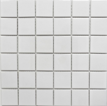 Keramik Mosaik Fliese wei glnzend Fliesenspiegel Badezimmerwand MOS16B-0101