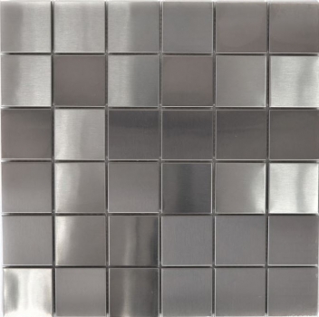 Edelstahl Mosaik Fliese silber gebrstet matt Fliesenspiegel Kchenwand MOS129-48D