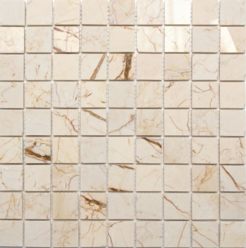 Marmor Mosaik Fliese Naturstein golden cream poliert glnzend - MOS42-32-2807