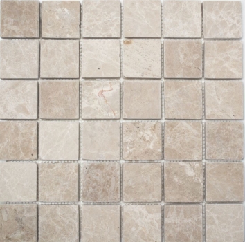 Marmor Mosaik Fliese Naturstein elfenbein creme hellbeige Fliesenspiegel Wandfliese Kche Bad - MOS36-0106