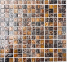 Glasmosaik Mosaikfliesen gold beige kupfer braun Duschrckwand Fliesenspiegel MOS54-1306