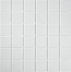 Mosaikfliese Glasmosaik superweiss BAD WC Kche WAND Mosaikmatte MOS69-0101