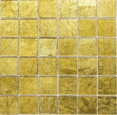 Glasmosaik gold Mosaikfliese Struktur Fliesenspiegel Kche Duschwand MOS120-0746