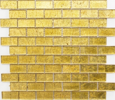 Glasmosaik gold Mosaikfliese Struktur Fliesenspiegel Kche Duschwand MOS120-0784