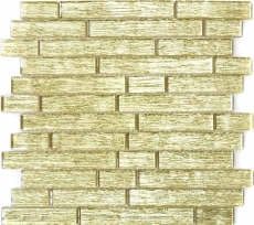 Glasmosaik gold Mosaikfliese Verbund Chic Fliesenspiegel Kche Duschwand MOS86-8CGO