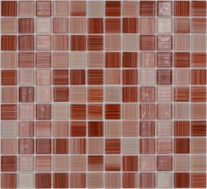 Glasmosaik Mosaikfliesen Strich beige braun Fliesenspiegel Duschwand MOS64-1209