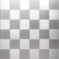 selbstklebende Mosaikfliese ALU silber metall Fliesenspiegel Kchenrckwand MOS200-4MM99