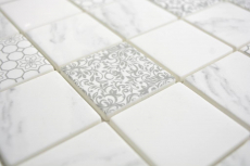 Handmuster GLAS Mosaik ECO Carrara Mosaikfliese Wand Fliesenspiegel Kche Bad MOS16-0202_m