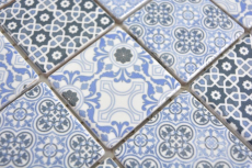 Handmuster Keramik Mosaik blau Mosaikfliese Wand Fliesenspiegel Kche Bad MOS14-0444_m