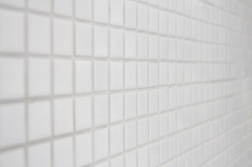 Handmuster Mosaikfliese Keramik WEISS GLNZEND Wand Fliesenspiegel Kche Dusche MOS18-0102_m