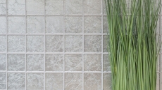 Handmuster Mosaikfliese Transluzent Glasmosaik Crystal silber Struktur BAD WC Kche WAND MOS68-4SB21_m