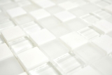 Handmuster Quadrat Crystal/Stein mix super white Mosaikfliese Wand Fliesenspiegel Kche Bad MOS72-0001_m