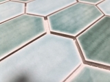 Hexagonale Sechseck Mosaik Fliese Keramik waldgrn glnzend Kche Wand Bad Fliesenspiegel WC -  MOS11J-475