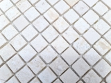 Marmor Mosaik Steine wei creme Fliesenspiegel Bad WC Duschboden - MOS40-T23W