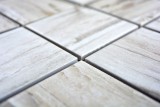 Handmuster Vintage Wood Mosaikfliese Keramik weiss braun beige Fliesenspiegel MOS16-2002_m