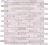 Mosaikfliese Selbstklebende Mosaike Verbund Naturstein weiss wood grau Kche MOS200-4M72