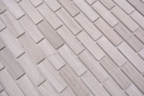 Mosaikfliese Selbstklebende Mosaike Verbund Naturstein weiss wood grau Kche MOS200-4M72