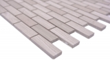 Mosaikfliese Selbstklebende Mosaike Verbund Naturstein weiss wood grau Kche MOS200-4M72