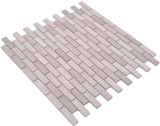 Mosaikfliese Selbstklebende Mosaike Verbund Naturstein weiss wood grau Kche MOS200-4M72