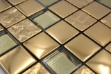 Glasmosaik Mosaikfliese electroplated gold Kchenrckwand Badezimmer MOS88-XCG03