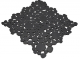 Kieselmosaik Pebbles Keramikdrops Mosaik Kiesel uni schwarz matt Fliesenspiegel Kche Bad MOS12-0311