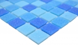 Mosaikfliesen Glasmosaik Classic Mix Glas mix trkis blau papierverklebt Poolmosaik Schwimmbadmosaik MOS210-PA327_f