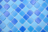 Handmuster Mosaikfliese Glasmosaik Classic Mix Glas mix trkis blau papierverklebt Poolmosaik Schwimmbadmosaik MOS210-PA327_m