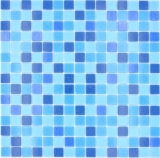 Handmuster Mosaikfliese Glasmosaik Classic Mix Glas mix trkis blau papierverklebt Poolmosaik Schwimmbadmosaik MOS210-PA327_m