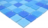 Handmuster Mosaikfliese Glasmosaik Classic Mix Glas mix trkis blau papierverklebt Poolmosaik Schwimmbadmosaik MOS210-PA327_m