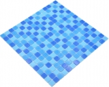 Handmuster Mosaikfliese Glasmosaik Classic Mix Glas mix trkis blau papierverklebt Poolmosaik Schwimmbadmosaik MOS210-PA327_m