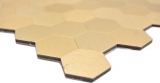 Handmuster Mosaikfliese Selbstklebende Mosaike hexagonal metall gold Kche Wand MOS200-4GHX_m