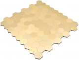 Handmuster Mosaikfliese Selbstklebende Mosaike hexagonal metall gold Kche Wand MOS200-4GHX_m