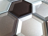 Handmuster Mosaikfliese Glasmosaik Kombihexagonal 3D-Optik mix Wand Kche Badezimmer MOS88-XB159_m