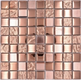 Handmuster Mosaikfliese Glasmosaik Kombi EP bronze Kche Wand Bad MOS88-XCBR1_m