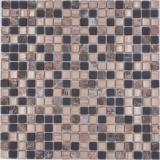 Handmuster Mosaikfliese Glas Naturstein Mosaik Stein mix braun matt Kchenrckwand MOS92-580_m