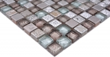 Handmuster Mosaikfliese Glas Naturstein Mosaik Resin Stahl mix EP grau Kche Badezimmer Wand MOS92-680_m