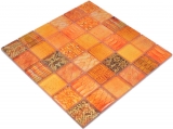 Handmuster Mosaikfliese Glasmosaik Kombi Forest orange Kche Badezimmer Wand MOS78-W48_m