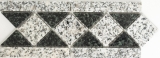 Mosaik Bordre Borde Padang Naturstein grau schwarz 8x20 cm Artikel 860/BT