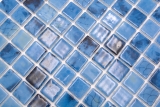 Schwimmbadmosaik Poolmosaik Glasmosaik blau changierend glnzend Wand Boden Kche Bad Dusche MOS220-P56255