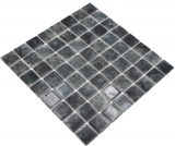 Schwimmbadmosaik Poolmosaik Glasmosaik schwarz anthrazit changierend Wand Boden Kche Bad Dusche MOS220-P56383