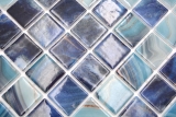 Schwimmbadmosaik Poolmosaik Glasmosaik royalblau changierend glnzend Wand Boden Kche Bad Dusche MOS220-P56384