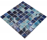 Schwimmbadmosaik Poolmosaik Glasmosaik royalblau changierend glnzend Wand Boden Kche Bad Dusche MOS220-P56384