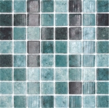 Schwimmbadmosaik Poolmosaik Glasmosaik grn anthrazit changierend Wand Boden Kche Bad Dusche MOS220-P56388